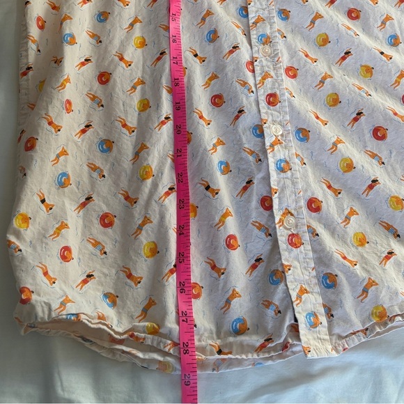 Artistry in Motion Shirt Mens L Button Down Pink Swimming Pool Party Tubing Fun - Picture 11 of 11
